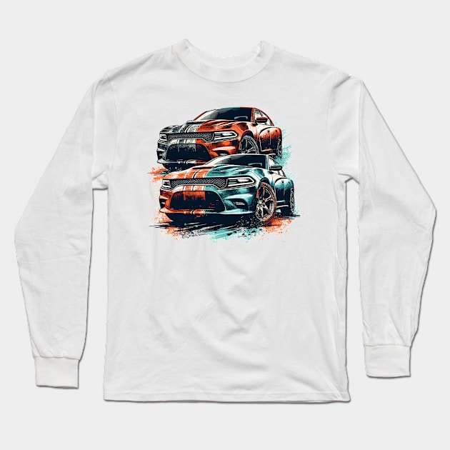 Dodge Charger Long Sleeve T-Shirt by Vehicles-Art